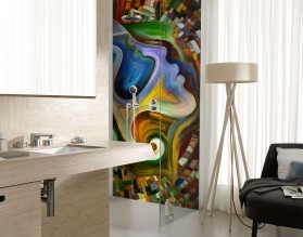 MOZAIKA - panel szklany łazienkowy