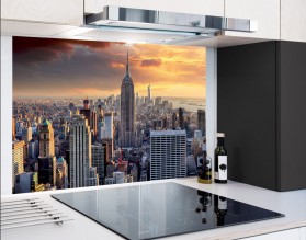 NEW YORK SKYLINE - hartowany panel szklany