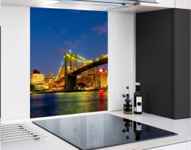 NEW YORK MOST BROOKLYŃSKI - panel szklany - grafika