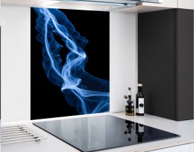BLUE SMOKE - panel szklany - grafika