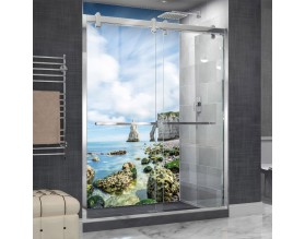 KLIFY NORMANDII - hartowany panel szklany do łazienki