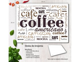 COFFEE AMERICANO - szklana deska do krojenia