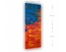 ABSTRACT BEACH - gotowy hartowany panel szklany do łazienki - grafika